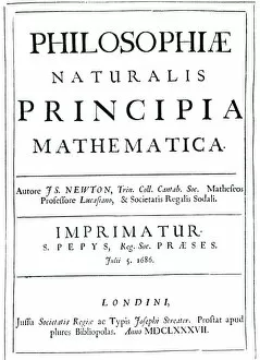 Frontispiece of 1st edition of Newtons great work