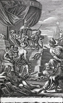Frontispiece of Ogilbys Africa (1670) Frontispiece of Ogilbys Africa (1670)
