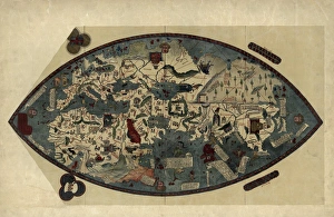 Genoese world map, 1450 Genoese world map, 1450