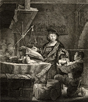 Goldweigher, 17th century Goldweigher, 17th century