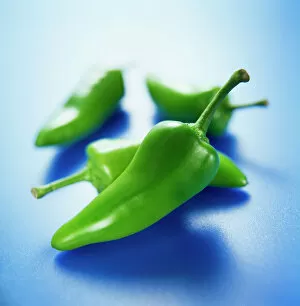 Produce Gallery: Green chilli peppers