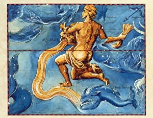 Historical artwork of the constellation Aquarius Historical artwork of the constellation Aquarius