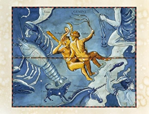 Historical artwork of the constellation of Gemini Historical artwork of the constellation of Gemini