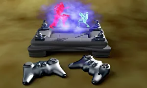 Computer Artwork Gallery: Holographic games machine, artwork