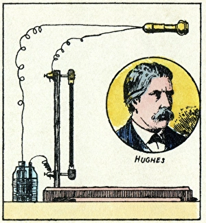 Hughes carbon microphone, 19th century Hughes carbon microphone, 19th century