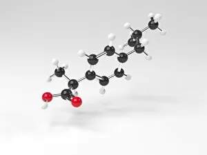 Ibuprofen molecule