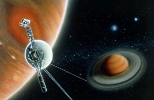 Illustration symbolising Voyager 2s journey Illustration symbolising Voyager 2s journey