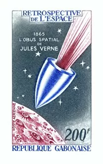 French Language Gallery: Jules Verne commemorative stamp