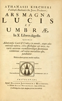 Kirchers book on optics, 1671 edition Kirchers book on optics, 1671 edition