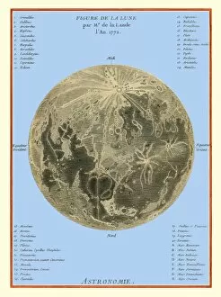 French Language Gallery: Lalandes Moon map, 1772