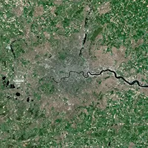 London, UK, satellite image