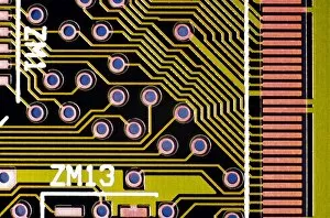 Images Dated 20th March 2003: Macrophotograph of a circuit board