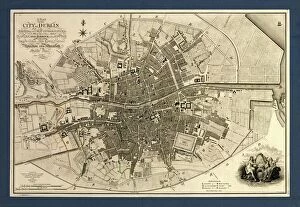 Images Dated 5th February 2010: Map of the City of Dublin, 1797