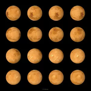 Planetary Science Collection: Mars, composite satellite images