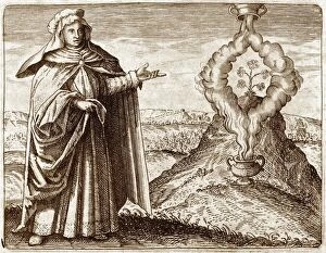 Engraving Collection: Mary the Jewess, first true alchemist