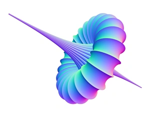 Prints of Mathematical model, computer artwork. This model is called a breather Images Dated 2008 May: Mathematical Model Print - Breather