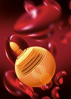 Nanotechnology Gallery: Medical nanobot, artwork F006 / 3606