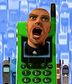 Images Dated 2nd May 2001: Mobile phone rage