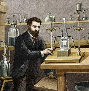 Moissan isolating fluorine, 1886 Moissan isolating fluorine, 1886
