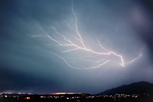 Monsoon lightning storm over Tuscon, Arizona, USA Monsoon lightning storm over Tuscon, Arizona, USA