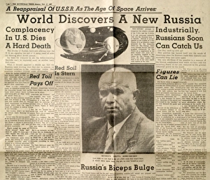 US Newspaper article on Russian space age US Newspaper article on Russian space age