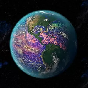 Sphere Gallery: Ocean currents off the Americas