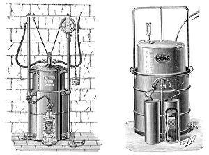Old and new gasometers, 1897 Old and new gasometers, 1897