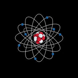 Particle Physics Gallery: Oxygen atomic structure, artwork