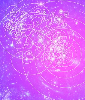 Particle Physics Gallery: Particle tracks on galaxies