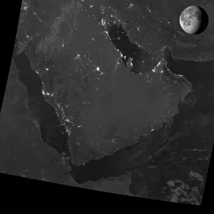 Light Pollution Gallery: Persian Gulf at night, satellite image