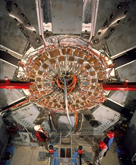 Physicists work on BaBar detector at SLAC Physicists work on BaBar detector at SLAC
