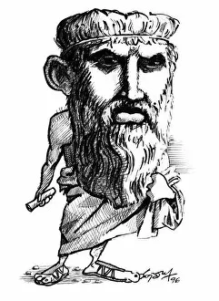 Ancient Greece Collection: Plato, caricature