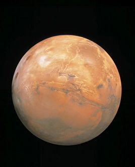 Valles Marineris Gallery: Point perspective Viking mosaic, Valles Marineris