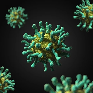 Poliovirus-receptor complex, artwork F007/7895 Poliovirus-receptor complex, artwork F007/7895