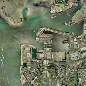 Images Dated 16th June 2005: Portsmouth docks, UK, aerial image