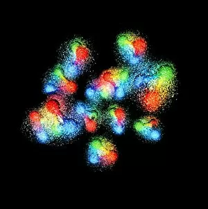Images Dated 1st April 2003: Quark structure of carbon atom nucleus