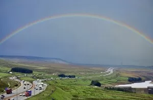 Carriageway Gallery: Rainbow over a motorway