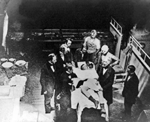 Re-enactment of first anaesthesia, 1850 Re-enactment of first anaesthesia, 1850