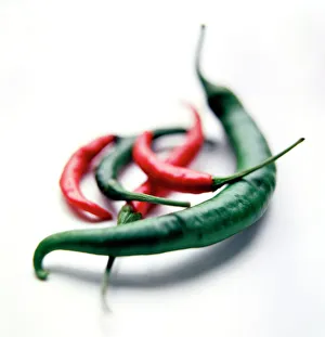 Produce Gallery: Red and green chilli peppers