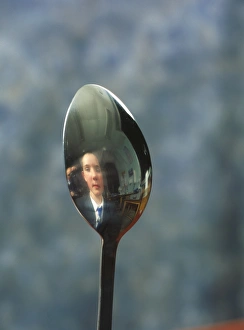 Model Released Images Prints: Reflection in a spoon