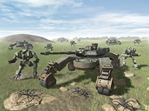 Robotic Gallery: Robotic warfare, artwork