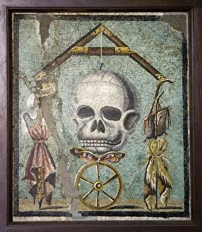 Religious Collection: Roman memento mori mosaic