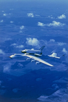 Russian shuttle Buran & An-225 carrier flying Russian shuttle Buran & An-225 carrier flying