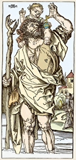 Saint Christopher carrying Christ Child Saint Christopher carrying Christ Child