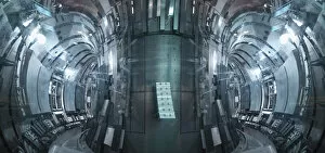 Images Dated 28th October 2009: Scientists Inside A Fusion Reactor