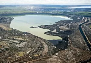 Environmental Impact Gallery: Settling pond, Athabasca Oil Sands