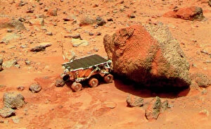 Martian Gallery: Sojourner robotic vehicle on Mars