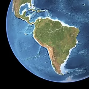 Poes Gallery: South America, topographic map
