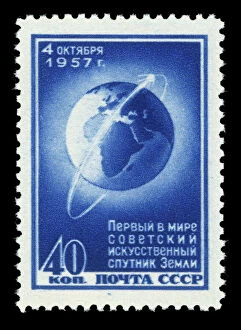Stamp Collection: Sputnik 1 stamp