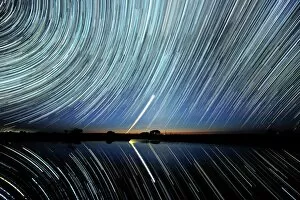 Night Sky Gallery: Star trails over Lake Tyrrell, Australia